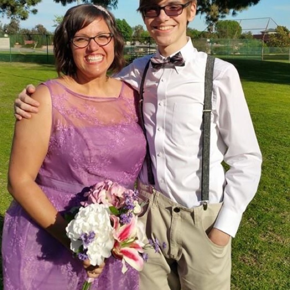 David’s Bridal Sz. 18 Purple Dress - Picture 8 of 8